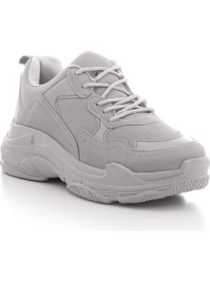 Tonny Black Kadın Spor Ayakkabı Gri Süet Malzeme ile Konforlu Taban Tipi 40 Numara