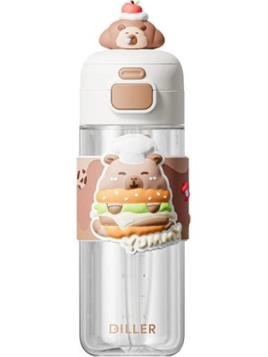 Epilons Mey Ithalat® D2551 Diller 600 ml Boyun Askili Tritan Su Matarasi