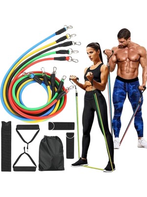 Epilons Mey Ithalat® Full Body Antrenman Için Kapı Arkası Spor Bandı ve Aksesuar Seti