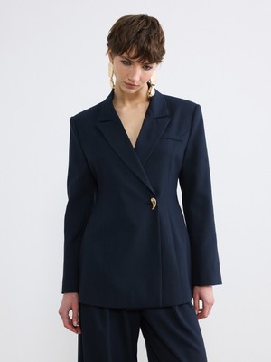 Soulife Kruvaze Yaka Kadın Blazer Ceket