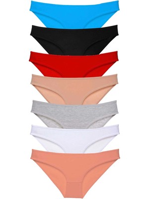 Liyuza 7 Adet Süper Eko Set Likralı Kadın Slip Külot Set 1
