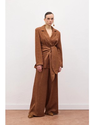 Sateen Freya Pantolon - Kahve