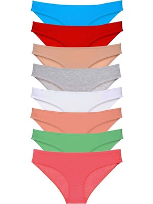 Liyuza 8 Adet Süper Eko Set Likralı Kadın Slip Külot Set 8
