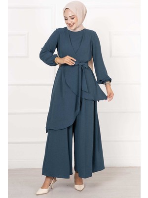 HL Salaş Kalıp Aerobin Tesettür Ikili Takım Petrol