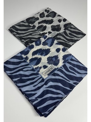 Sinem India Leopar Desen 2\'li  Eşarp -6294-20