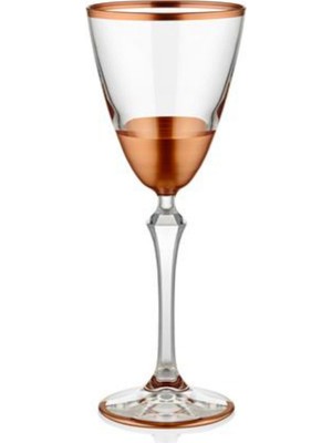 The Mia Glam Bakır Desenli 6-Parça Şarap Kadehi Seti Şık Sunum İçin Özel Tasarım
