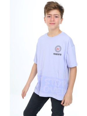 Toontoy Erkek Çocuk Baskılı Bisiklet Yaka Kısa Kollu Tişört
