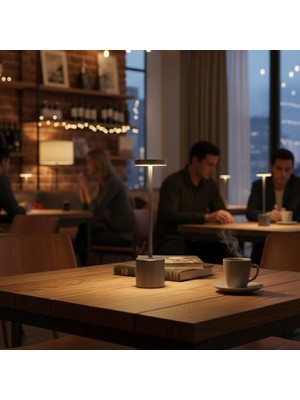 Elba Panther PT-704 Gümüş USB Şarjlı Masa Lambası