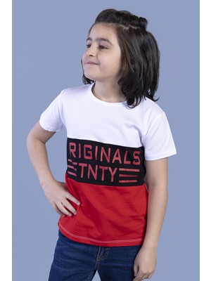 Toontoy Erkek Çocuk Baskılı Bisiklet Yaka Kısa Kollu Tişört - TK12859