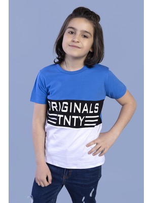 Toontoy Erkek Çocuk Baskılı Bisiklet Yaka Kısa Kollu Tişört - TK12859