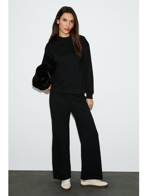 Grimelange DOUE Kadın Yumuşak Ve Esnek Kumaşlı Regular Fit Siyah Eşofman Takımı