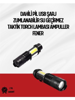 Epilons Mey Ithalat® Mini Boy LED El Feneri - 2000 Lümen, Su Geçirmez Tasarım