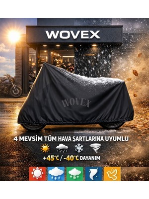 Wovex Royal Enfield Super Meteor 650 ile Uyumlu Motosiklet Brandası Su Geçirmez Uv Korumalı Branda,örtü