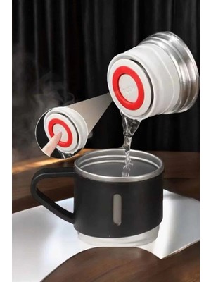 Epilons Mey Ithalat® ve Dayanıklı 3 Bardaklı Termos Seti Uzun Süre Isı Koruma Özellikli