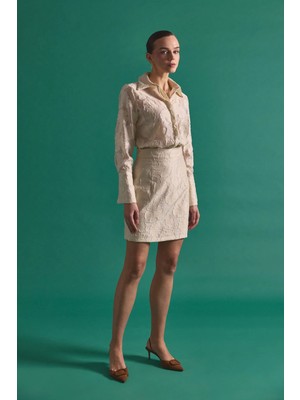 Sateen Belica Etek - Bej