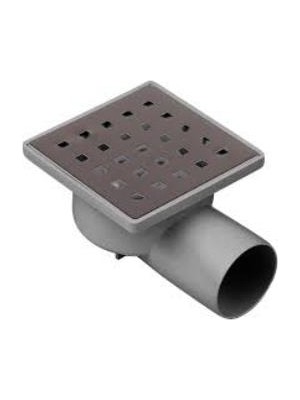 Tema - Kare Yer Sifonu Paslanmaz Süzgeçli Yandan Yer Sifonu Q50 lik