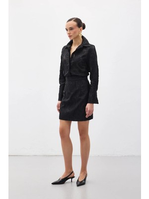 Sateen Belica Etek - Siyah