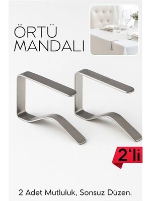 Epilons Mey Ithalat® 2'li Masa Örtüsü Klipsi - Metal Masa Kelepçesi Masa Örtüsü Sabitleyici
