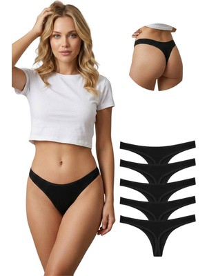 New Lilla 10051-5 Pamuklu Tanga String 5'li Kadın Külot