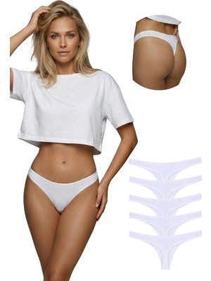 New Lilla 10051-5 Pamuklu Tanga String 5'li Kadın Külot