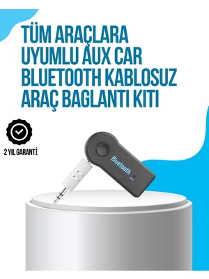 Epilons Mey Ithalat® Araç Içi Bluetooth Aux Müzik ve Telefon Görüşmesi Adaptörü
