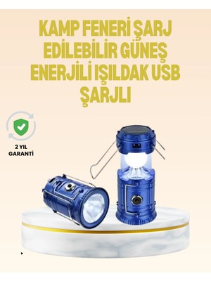 Epilons Mey Ithalat® Katlanabilir USB Çıkışlı Kamp Feneri – Şarj Edilebilir, Dayanıklı ve Çok Fonksiyonlu