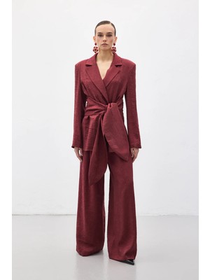 Sateen Freya Pantolon - Bordo