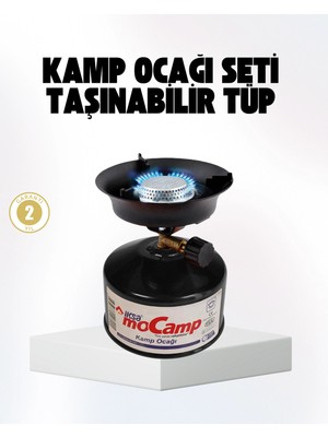 Epilons Mey Ithalat® Outdoor Kamp Ocağı Gazlı Taşınabilir Pişirme Seti Üç Ayaklı Denge Aparatlı