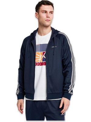 Lescon 26B-1052 Basketbol Fermuarlı Kapşonlu Ceket Lacivert Erkek Ceket