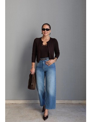 Purple By Banu Mavi Yıkamalı Straight Fit Jean
