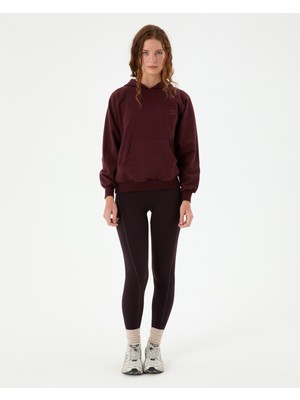 Ayma Active Kestane Kapşonlu Oversize Sweatshirt