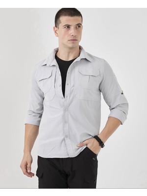 BYK Erkek Tactical Outdoor Çok Cepli Havalandırmalı Likralı Gömlek