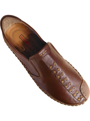 Bags Shoes James Franco JF-4622 Erkek Hakiki Nubuk Deri El Saraç Dikişli Casual Bağsız Ayakkabı