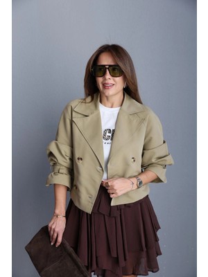 Purple By Banu Astarlı Kısa Trenç