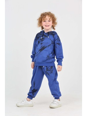 Toontoy Erkek Çocuk 2'li Takım Hype Baskılı Kapüşonlu Cepli Sweatshirt & Beli Paçası Lastikli Cepli Jogger Eşofman Altı - 2 Iplik