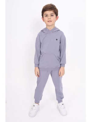 Toontoy Kız Çocuk Relax Fit Kapüşonlu Cepli Baskılı Sweatshirt - 2 Iplik