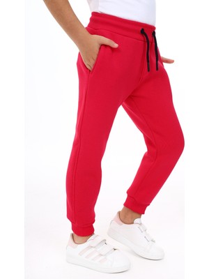 Toontoy Kız Çocuk Baskılı Beli Paçası Lastikli Cepli Basic Jogger Eşofman Altı 3 Iplik Şardonlu