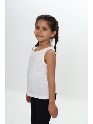 Toontoy Unisex Çocuk Baskılı Bisiklet Yaka Basic Atlet