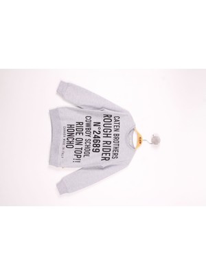 Toontoy Erkek Çocuk Relax Fit Bisiklet Yaka Baskılı Sweatshirt - 2 Iplik