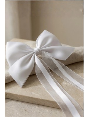 Katia & Bony Tül Fiyonk Otomat Toka Beyaz