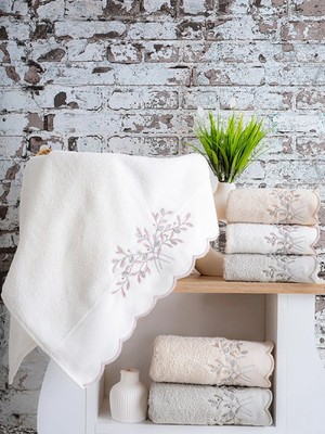 Çeyiz Merkezi Hazangülü Imre Pamuklu 6lı Kutulu Havlu (50X90)