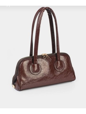 Duru Bags Wallet Şık ve Modern Kadın Uzun Saplı Rugan Deri Çanta