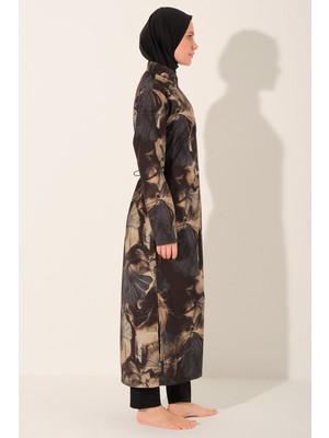 Alfasa Suella Desenli Uzun Tesettür Mayo - ALF26540
