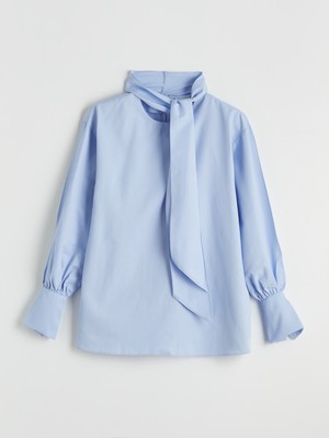 Soulife Bağlamalı Yaka Büzgülü Bluz