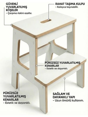 Basamaklı Mutfak Tabure Merdiven