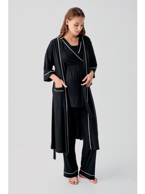 Artış Collection Kısa Kollu Esnek Viskoz Hamile Pijama Takımı 16302
