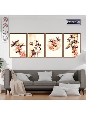 Akıllı Kağıt Statik Tutunma Özellikli Tablo - Poster Hayvan (Model- 21)