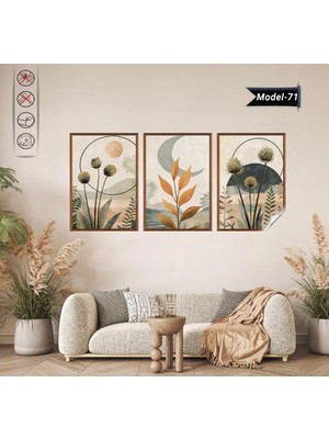 Akıllı Kağıt Statik Tutunma Özellikli Tablo - Poster Çiçek (Model- 71)