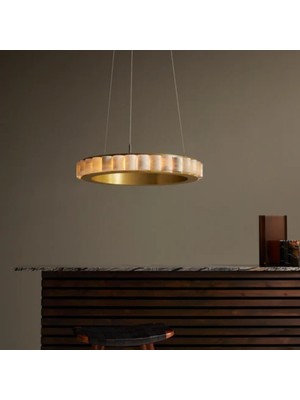 Ronisu Aydınlatma Veyra Mermer Sarkıt Avize – Dairesel Tasarım, Yüksek Tavan Için Lüks Avize Ra-Avz- 2839-59-67