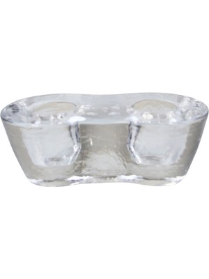 Dekorsende Mumluk Ikili Şeffaf Kristal Tasarım 15X6 cm